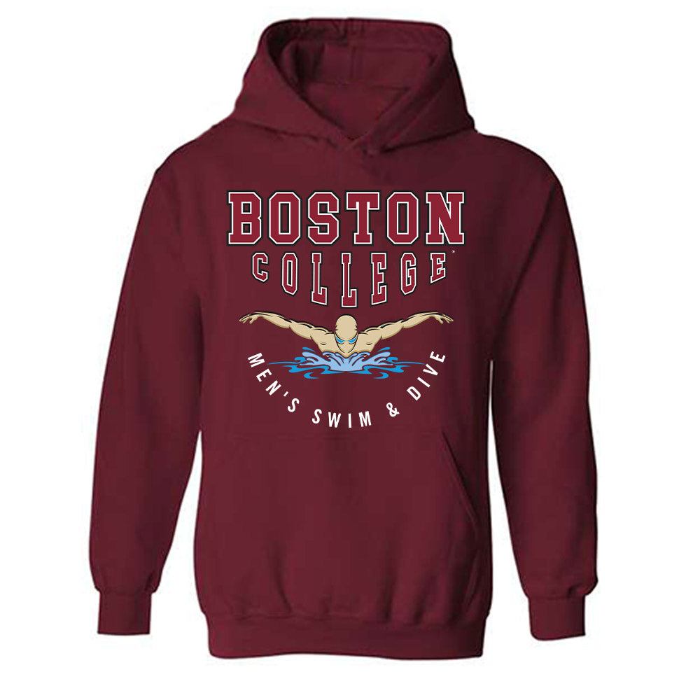 Boston College - NCAA Men's Swimming & Diving : Bryce Henkel - Sports Shersey Hooded Sweatshirt-0