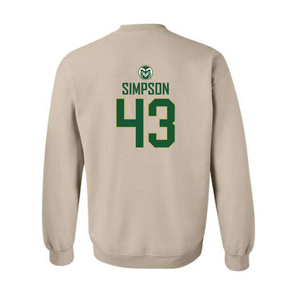 Colorado State - NCAA Women's Volleyball : Riley Simpson - Crewneck Sweatshirt-1