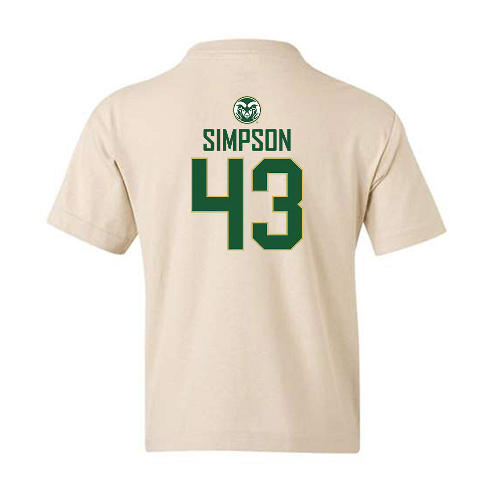 Colorado State - NCAA Women's Volleyball : Riley Simpson - Youth T-Shirt-1