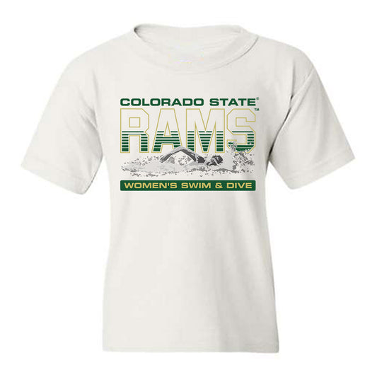 Colorado State - NCAA Women's Swimming & Diving : Quinn Whorley - Youth T-Shirt-0