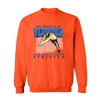 Florida - NCAA Men's Swimming & Diving : Jesus Gonzalez - Sports Shersey Crewneck Sweatshirt-0