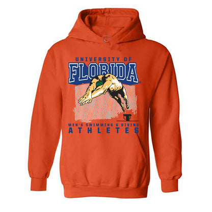 Florida - NCAA Men's Swimming & Diving : JESUS MIGUEL AGUNDEZ MORA - Sports Shersey Hooded Sweatshirt-0