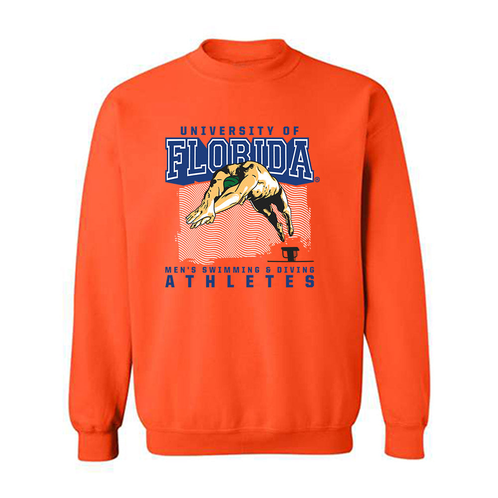 Florida - NCAA Men's Swimming & Diving : Ahmed Jaouadi - Sports Shersey Crewneck Sweatshirt-0