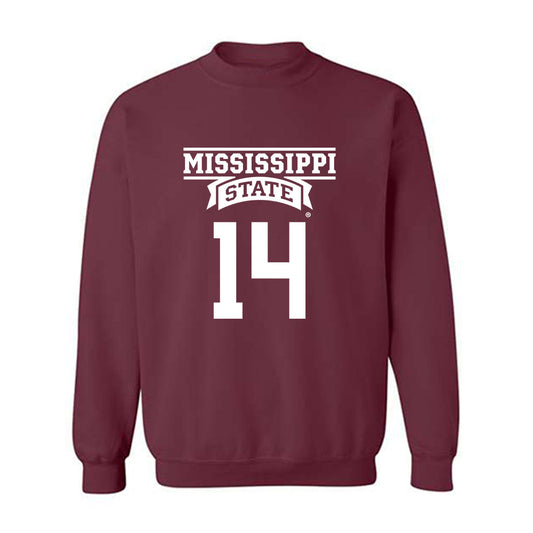 Mississippi State - NCAA Baseball : Vytas Valincius - Classic Shersey Crewneck Sweatshirt-0