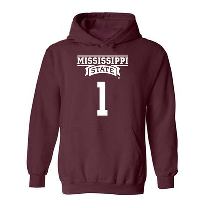 Mississippi State - NCAA Men's Basketball : Dellquan Warren - Classic Shersey Hooded Sweatshirt-0