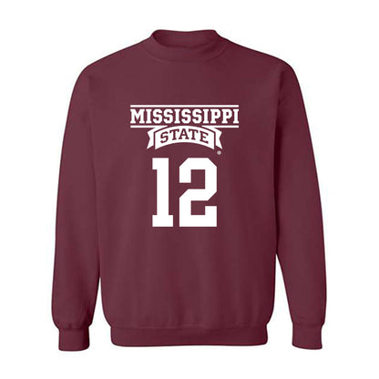 Mississippi State - NCAA Men's Basketball : Josh Hubbard - Classic Shersey Crewneck Sweatshirt-0