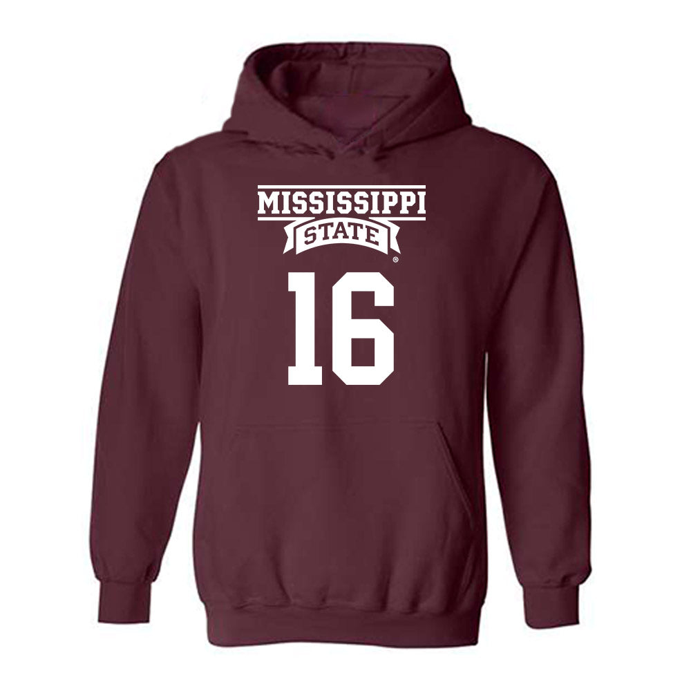 Mississippi State - NCAA Baseball : Braden Booth - Classic Shersey Hooded Sweatshirt-0