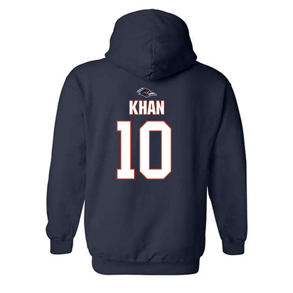 UTSA - NCAA Football : Alpha Khan - Classic Shersey Hooded Sweatshirt-1