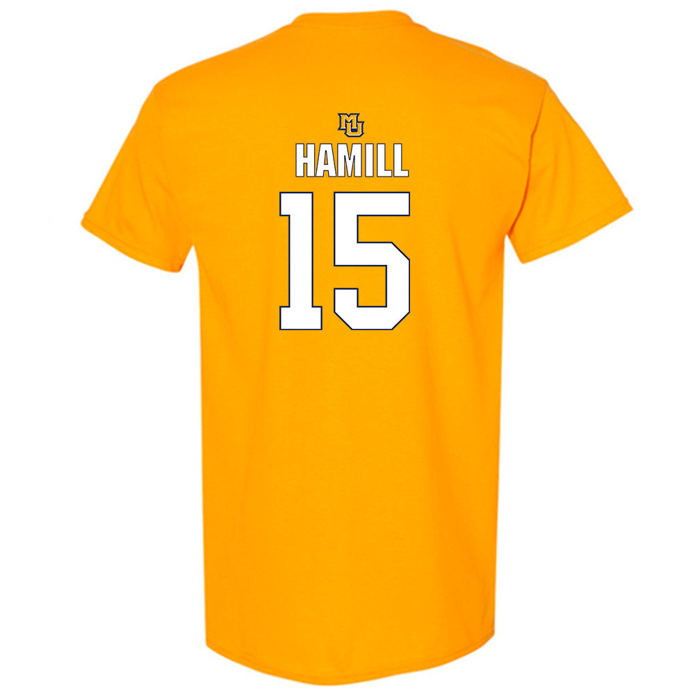 Marquette - NCAA Men's Lacrosse : Matt Hamill - Generic Shersey T-Shirt-1