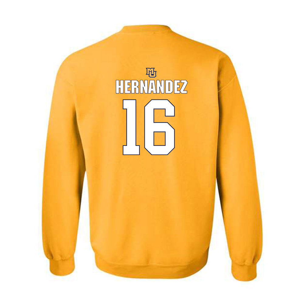 Marquette - NCAA Women's Soccer : Olivia Hernandez - Generic Shersey Crewneck Sweatshirt-1