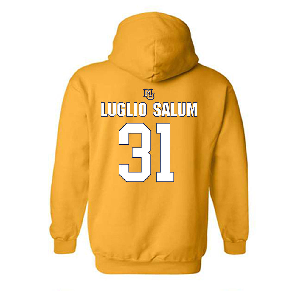 Marquette - NCAA Men's Soccer : Renan Luglio Salum - Generic Shersey Hooded Sweatshirt