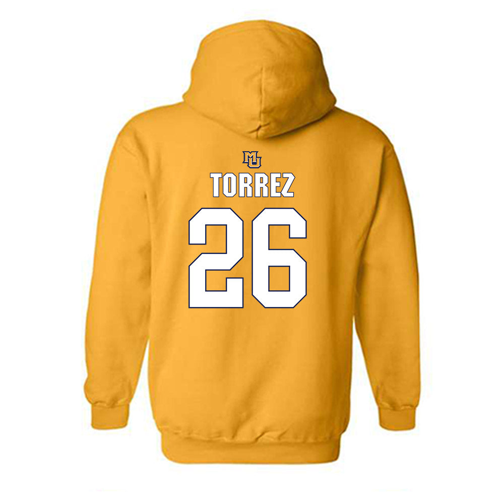 Marquette - NCAA Men's Soccer : Hudson Torrez - Generic Shersey Hooded Sweatshirt-1