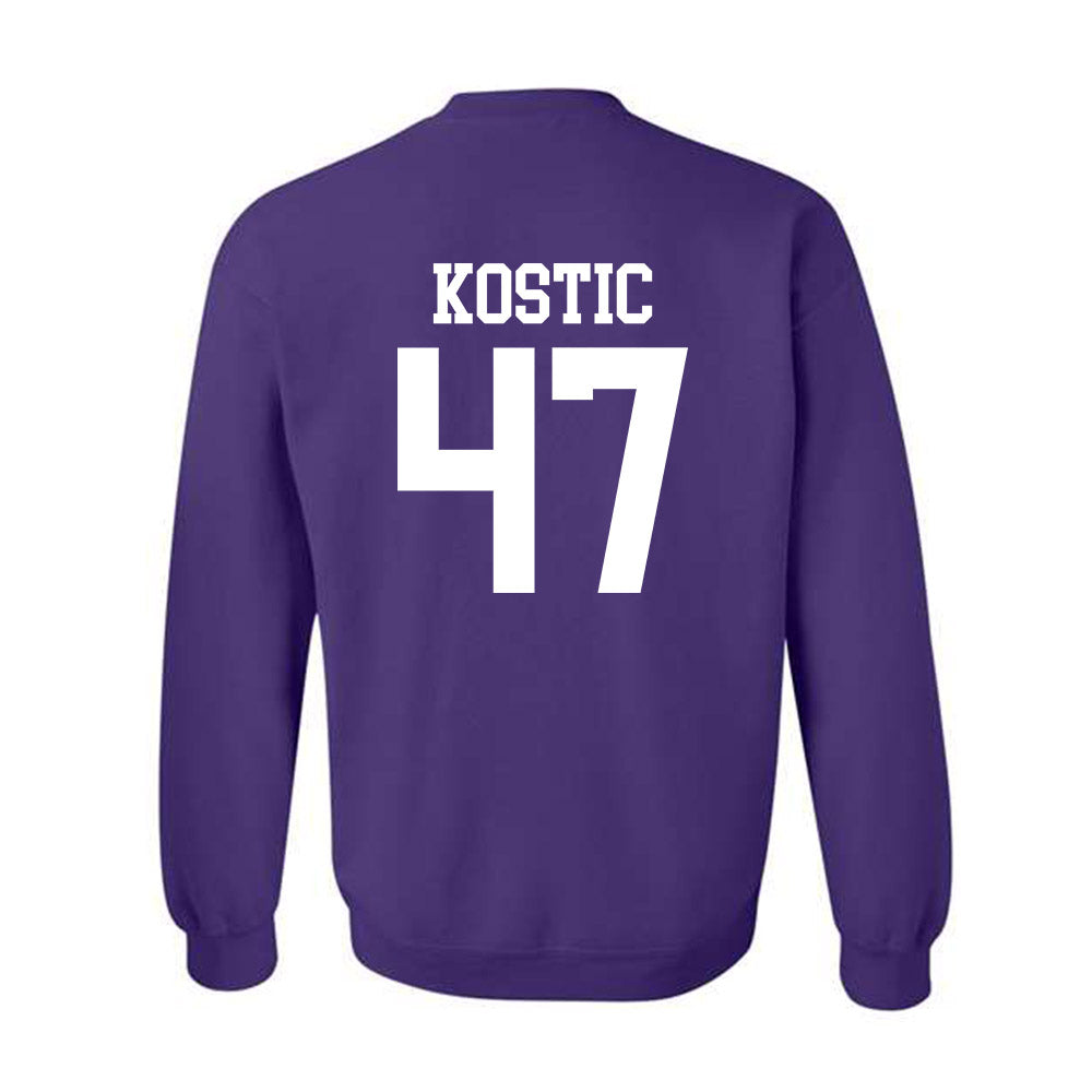 Kansas State - NCAA Men's Basketball : Andrej Kostic - Classic Shersey Crewneck Sweatshirt-1