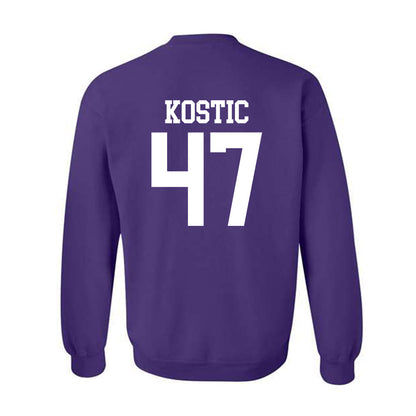 Kansas State - NCAA Men's Basketball : Andrej Kostic - Classic Shersey Crewneck Sweatshirt-1
