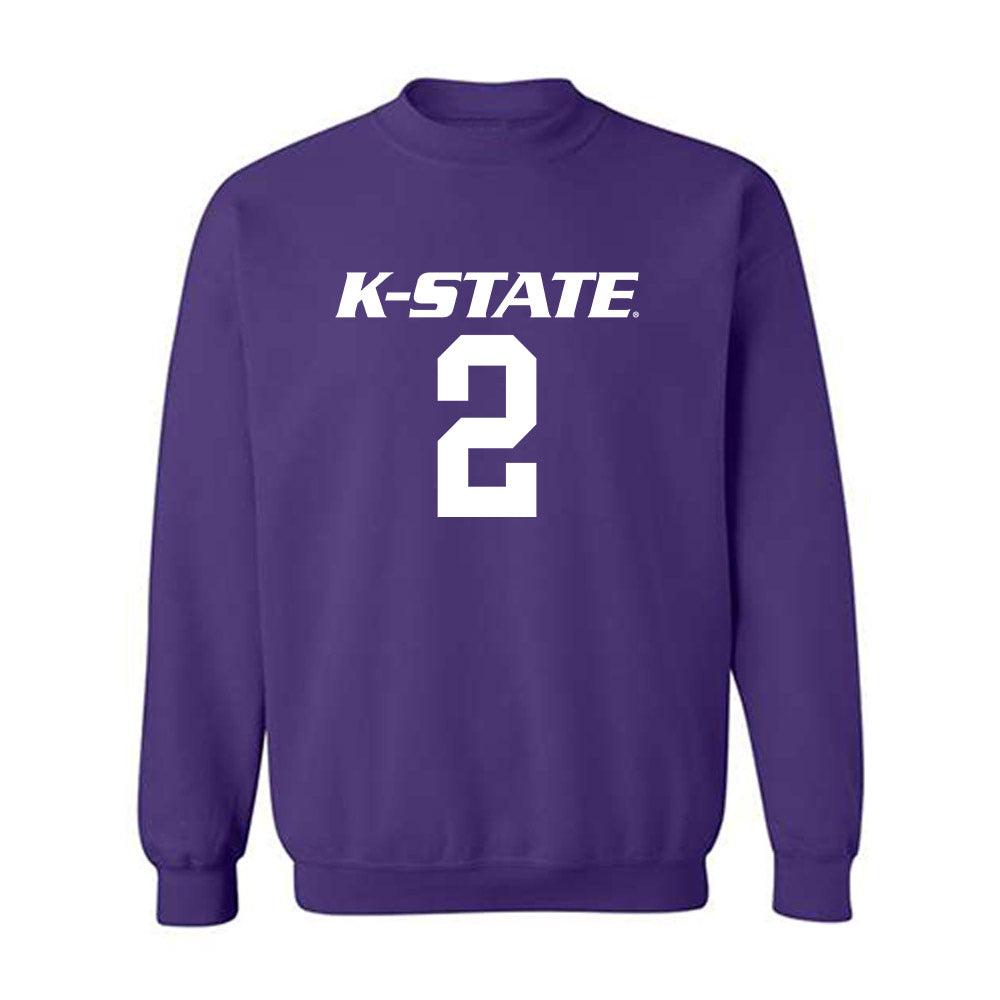 Kansas State - NCAA Men's Basketball : Exavier Wilson - Classic Shersey Crewneck Sweatshirt-0