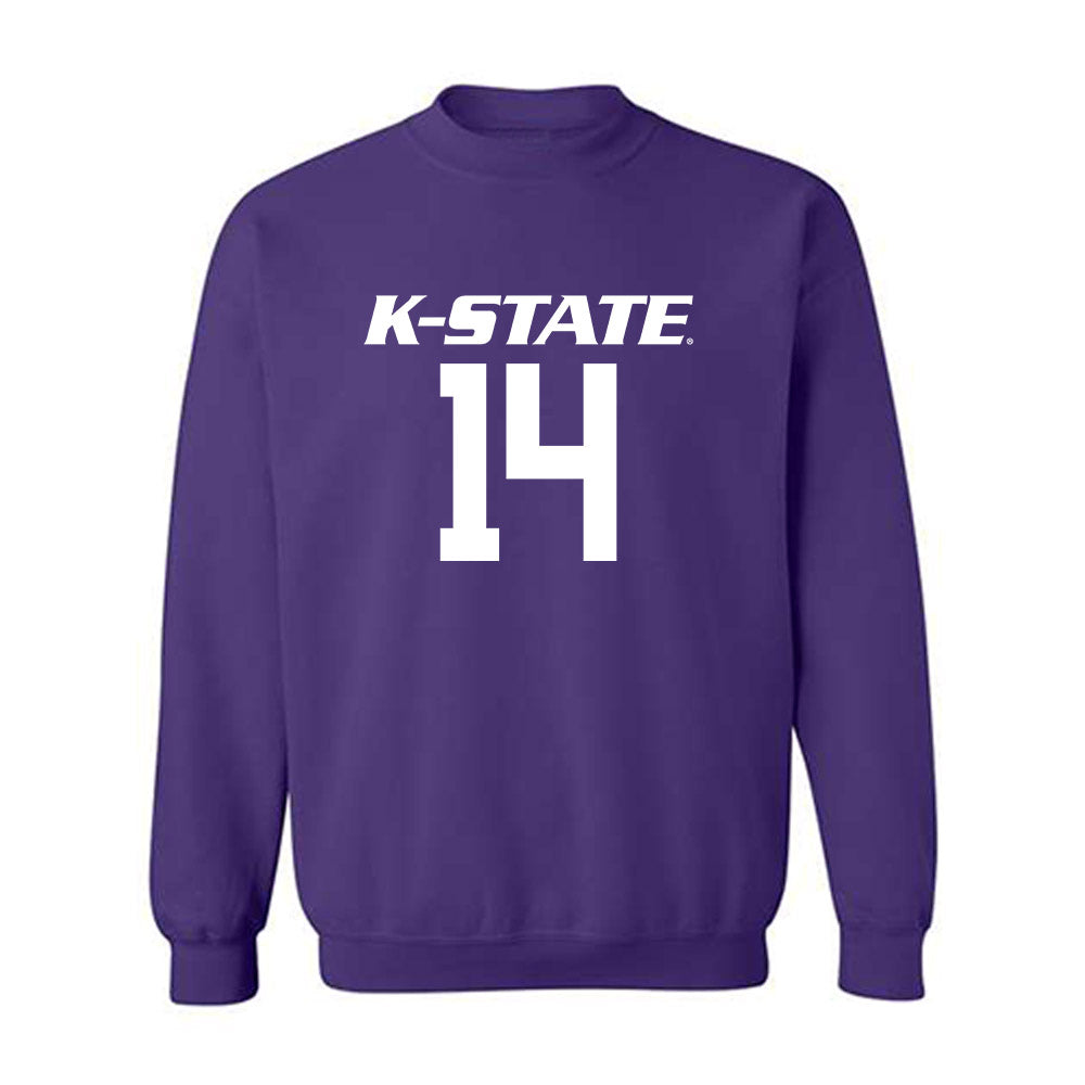 Kansas State - NCAA Men's Basketball : Mobi Ikegwuruka - Classic Shersey Crewneck Sweatshirt-0