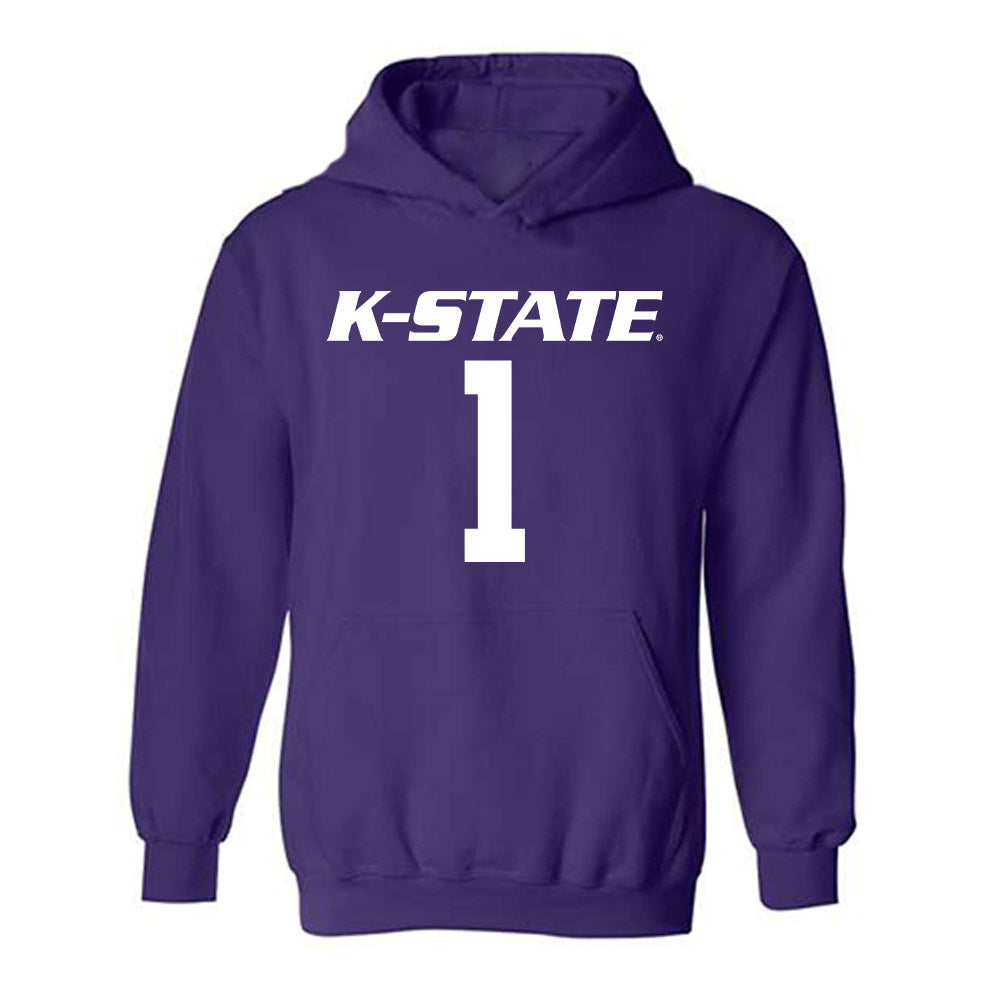 Kansas State - NCAA Men's Basketball : Abdi Bashir - Classic Shersey Hooded Sweatshirt-0