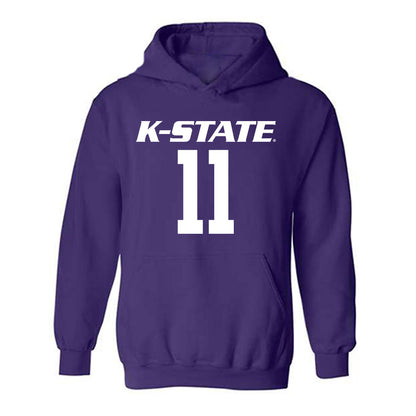 Kansas State - NCAA Baseball : Robby Bolin - Classic Shersey Hooded Sweatshirt-0