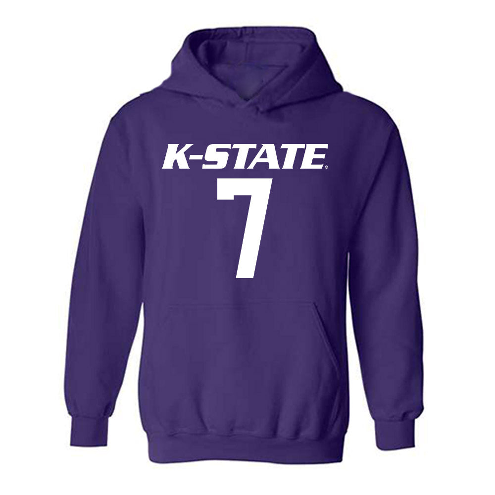 Kansas State - NCAA Baseball : Aj Evasco - Classic Shersey Hooded Sweatshirt-0