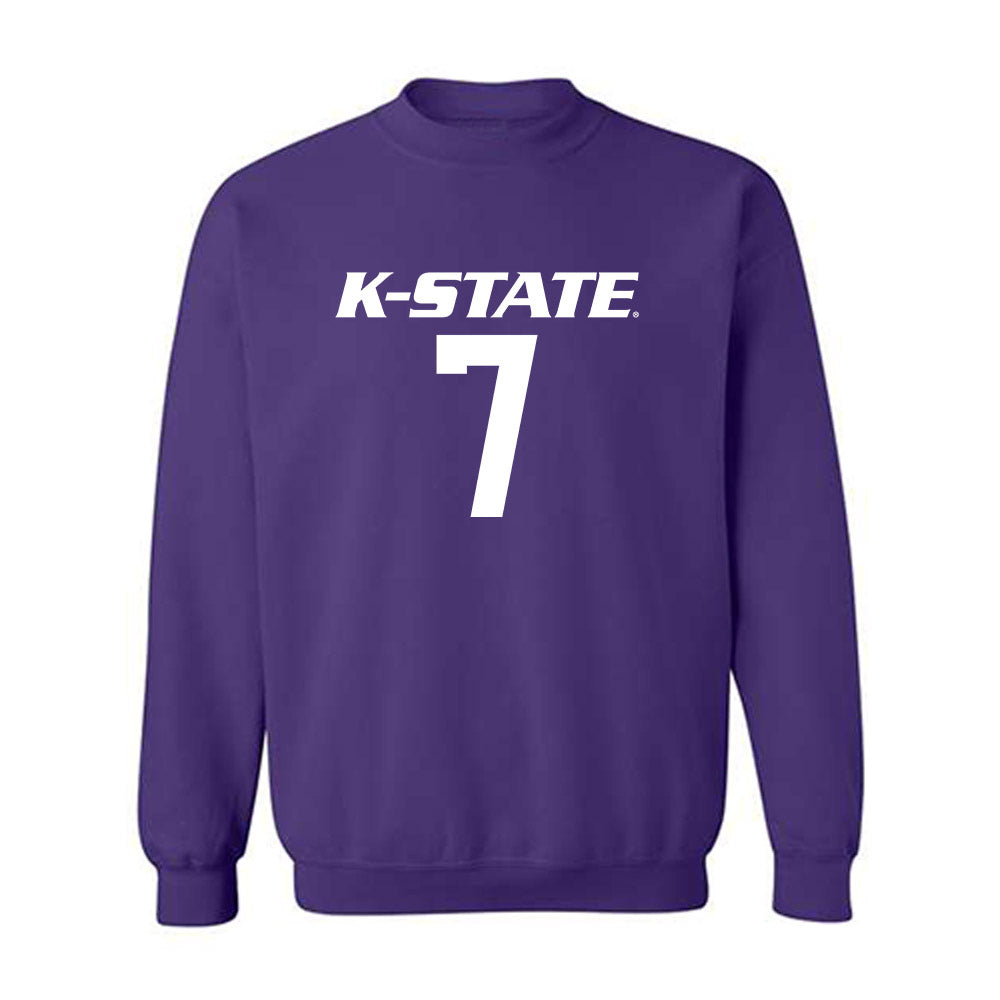 Kansas State - NCAA Baseball : Aj Evasco - Classic Shersey Crewneck Sweatshirt-0