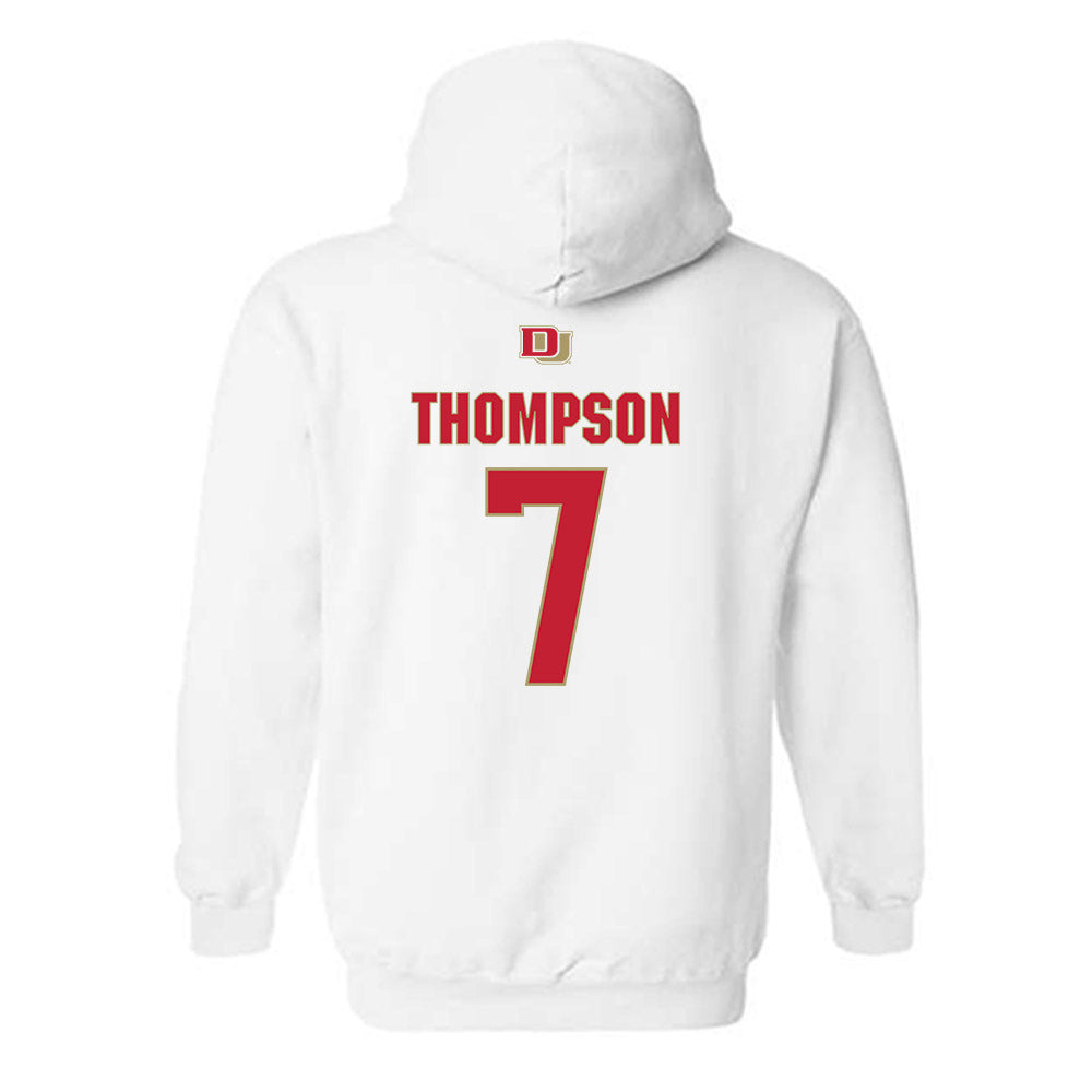 DU - NCAA Men's Ice Hockey : Aidan Thompson - Classic Shersey Hooded Sweatshirt-1