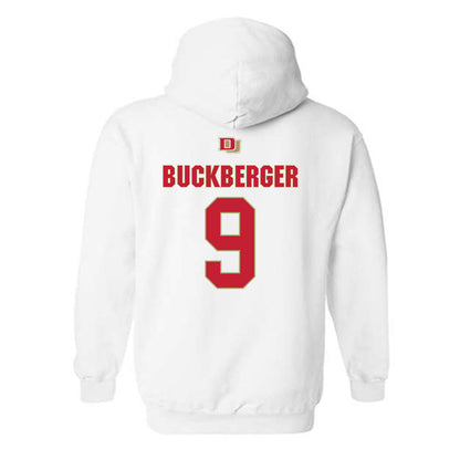 DU - NCAA Men's Ice Hockey : Boston Buckberger - Classic Shersey Hooded Sweatshirt-1