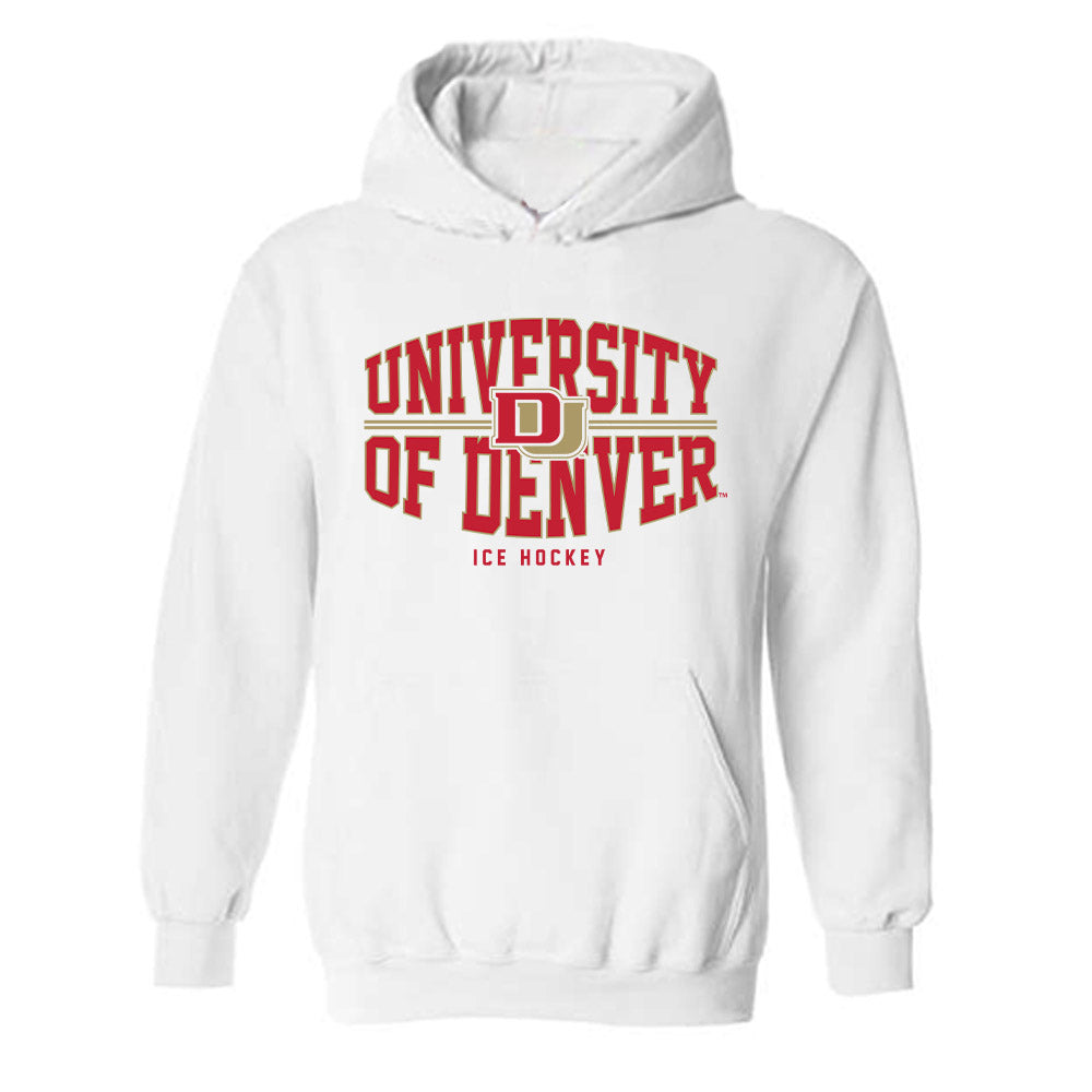 DU - NCAA Men's Ice Hockey : Boston Buckberger - Classic Shersey Hooded Sweatshirt-0