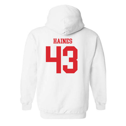 Rutgers - NCAA Baseball : Finn Haines - Classic Shersey Hooded Sweatshirt-1