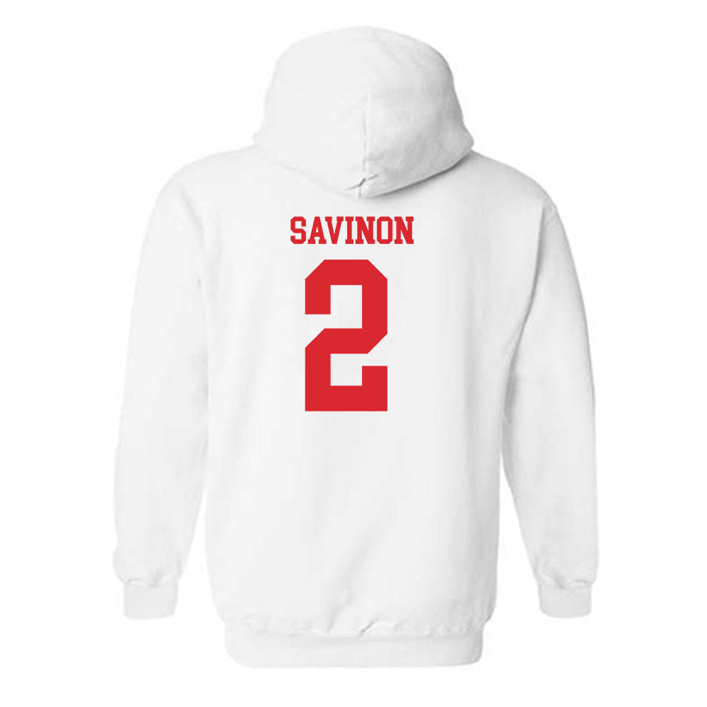 Rutgers - NCAA Baseball : Jordan Savinon - Classic Shersey Hooded Sweatshirt-1