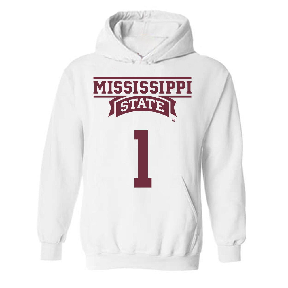 Mississippi State - NCAA Men's Basketball : Dellquan Warren - Classic Shersey Hooded Sweatshirt-0