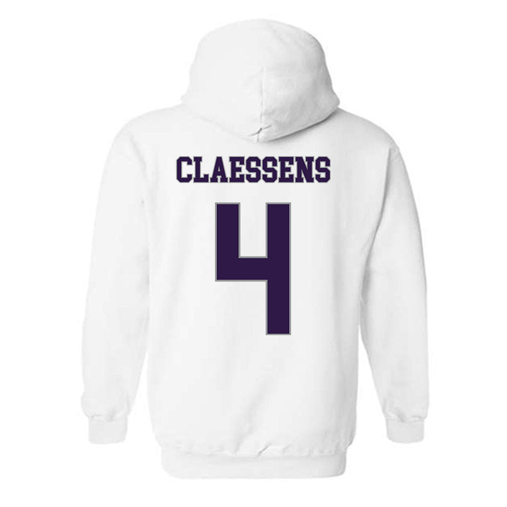Kansas State - NCAA Women's Basketball : Nastja Claessens - Classic Shersey Hooded Sweatshirt-1