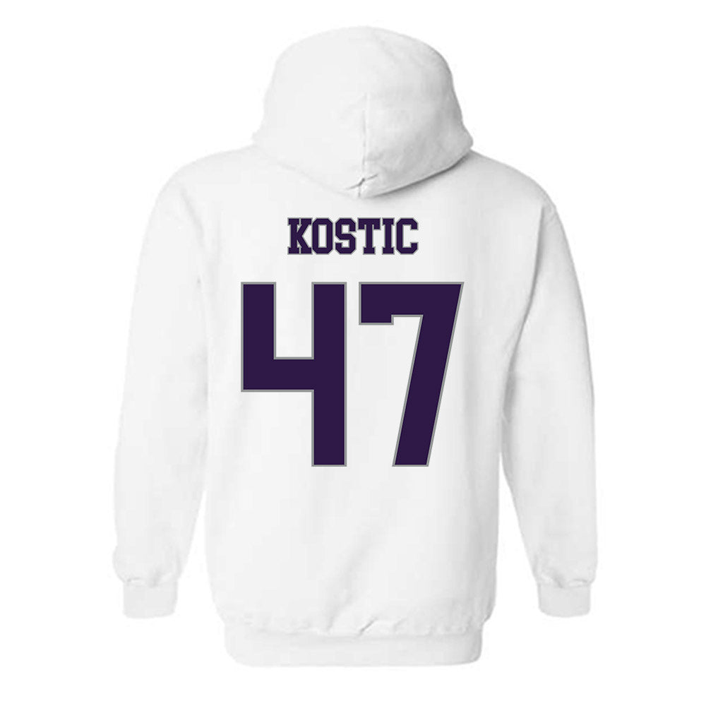 Kansas State - NCAA Men's Basketball : Andrej Kostic - Classic Shersey Hooded Sweatshirt-1