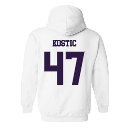 Kansas State - NCAA Men's Basketball : Andrej Kostic - Classic Shersey Hooded Sweatshirt-1