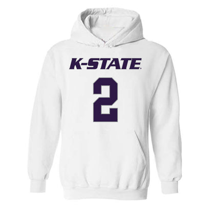 Kansas State - NCAA Men's Basketball : Exavier Wilson - Classic Shersey Hooded Sweatshirt-0