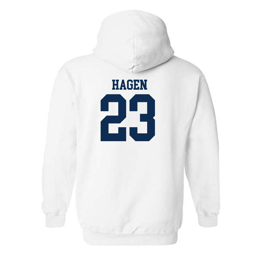 West Virginia - NCAA Baseball : David Hagen - Classic Shersey Hooded Sweatshirt-1