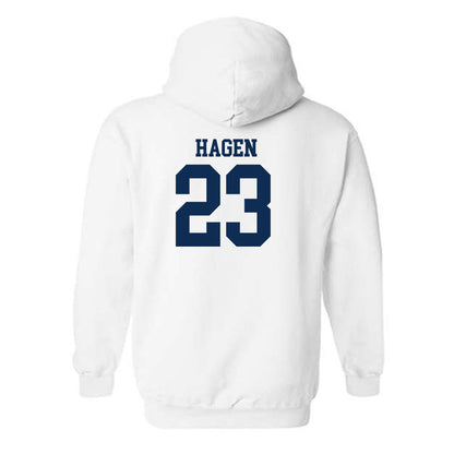 West Virginia - NCAA Baseball : David Hagen - Classic Shersey Hooded Sweatshirt-1