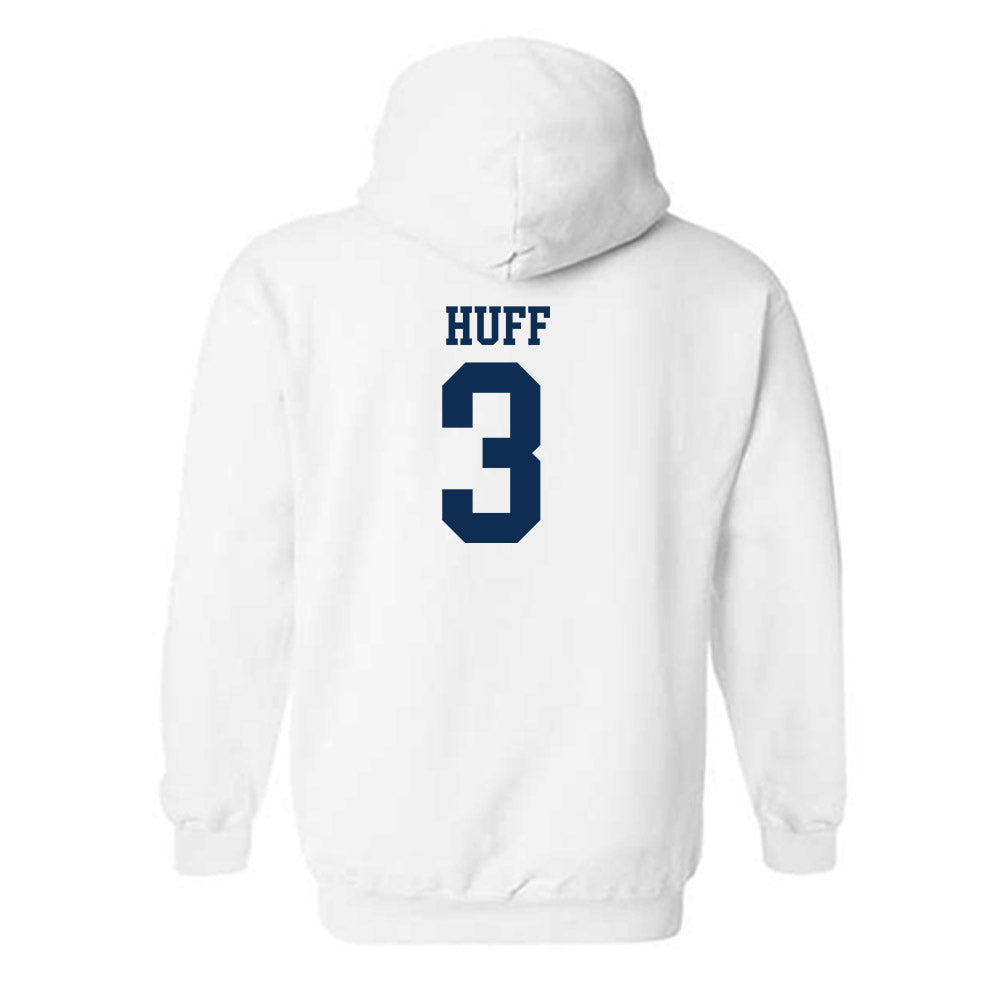 West Virginia - NCAA Men's Basketball : Honor Huff - Classic Shersey Hooded Sweatshirt-1