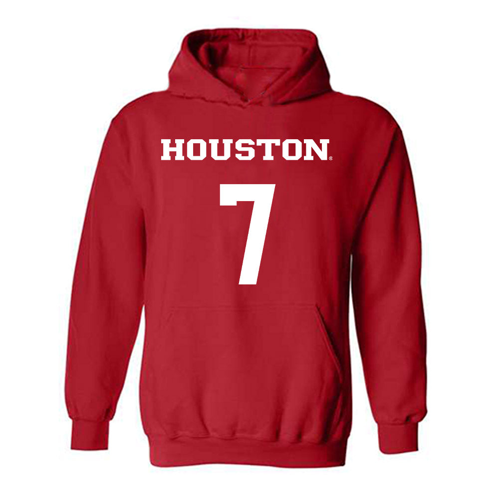 Houston - NCAA Men's Basketball : Milos Uzan - Classic Shersey Hooded Sweatshirt-0