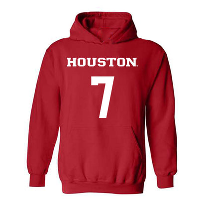 Houston - NCAA Men's Basketball : Milos Uzan - Classic Shersey Hooded Sweatshirt-0