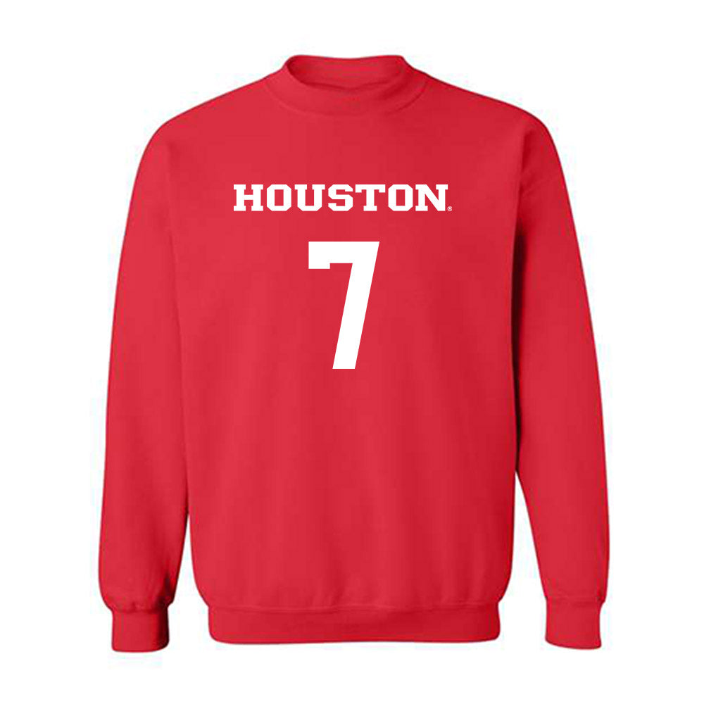 Houston - NCAA Men's Basketball : Milos Uzan - Classic Shersey Crewneck Sweatshirt-0