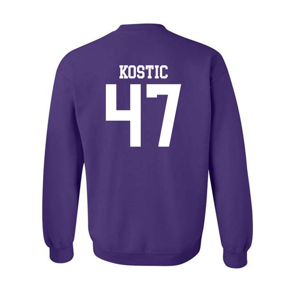 Kansas State - NCAA Men's Basketball : Andrej Kostic - Classic Shersey Crewneck Sweatshirt-1
