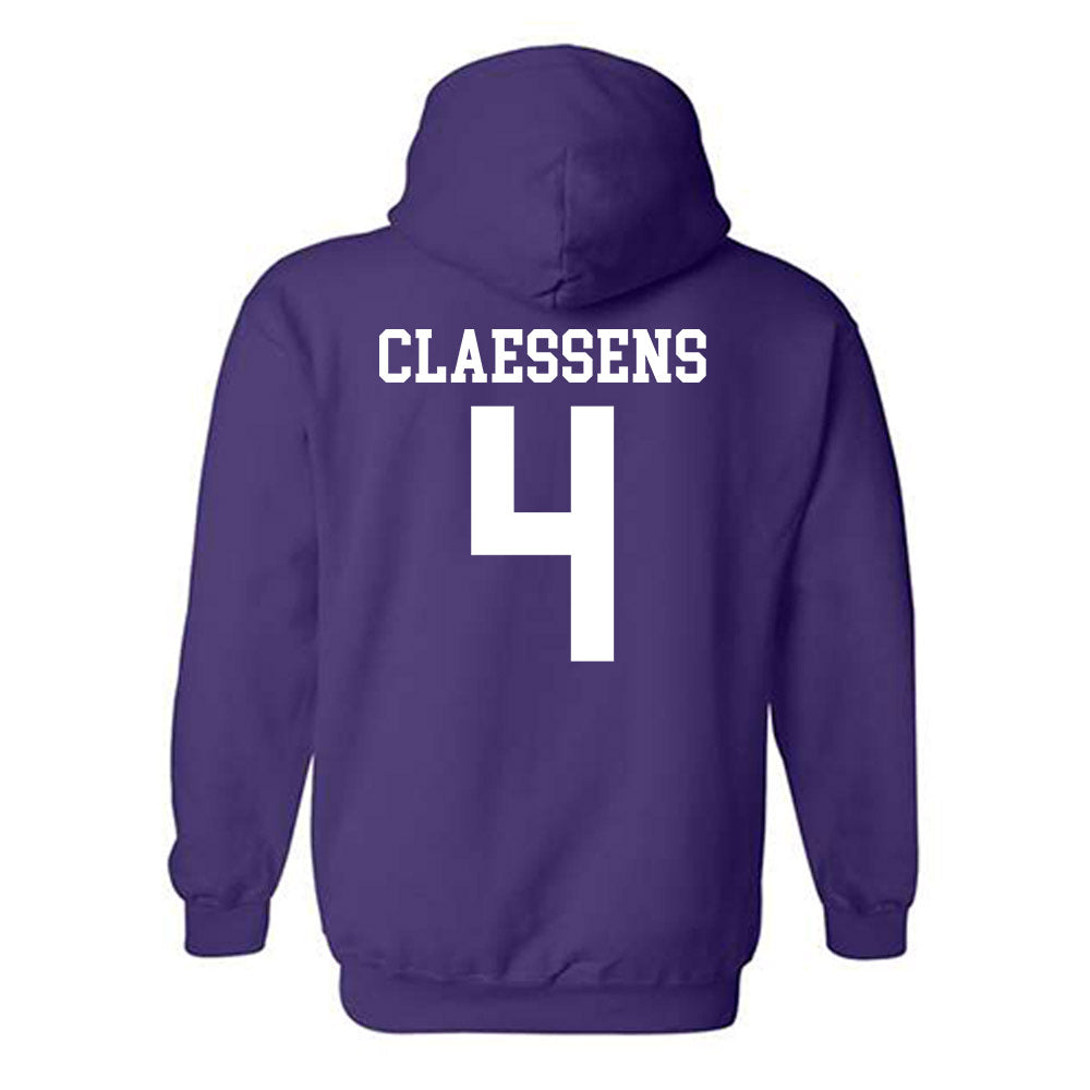 Kansas State - NCAA Women's Basketball : Nastja Claessens - Classic Shersey Hooded Sweatshirt-1