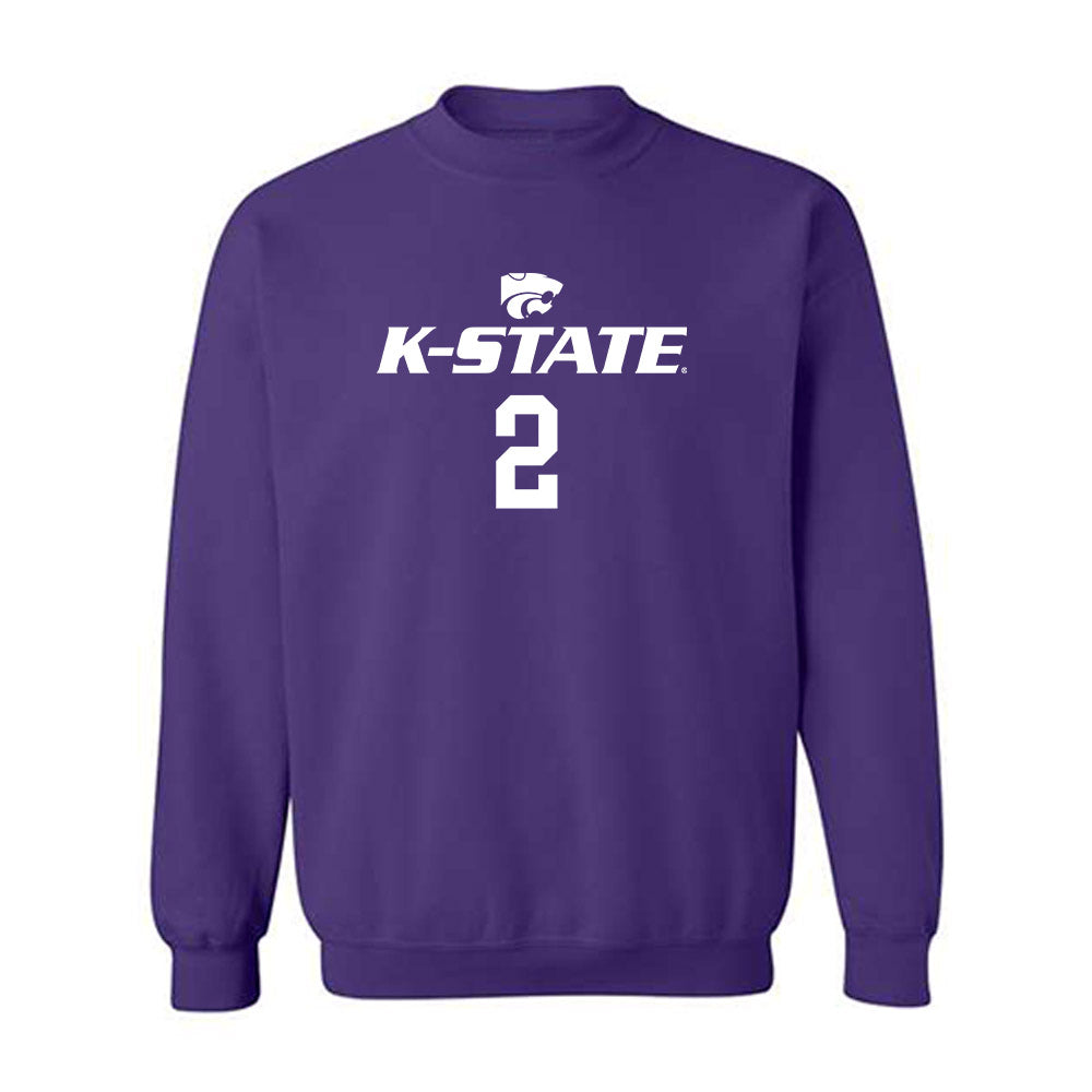 Kansas State - NCAA Men's Basketball : Exavier Wilson - Classic Shersey Crewneck Sweatshirt-0