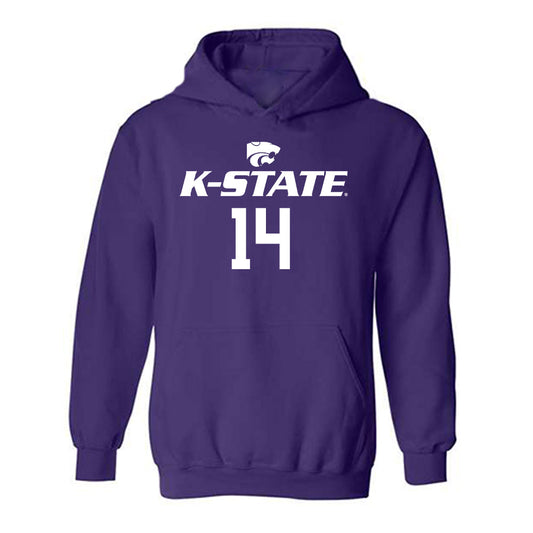 Kansas State - NCAA Men's Basketball : Mobi Ikegwuruka - Classic Shersey Hooded Sweatshirt-0