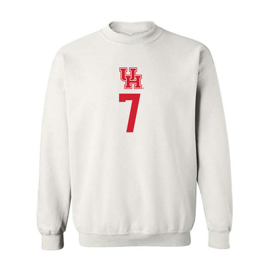 Houston - NCAA Men's Basketball : Milos Uzan - Classic Shersey Crewneck Sweatshirt-0