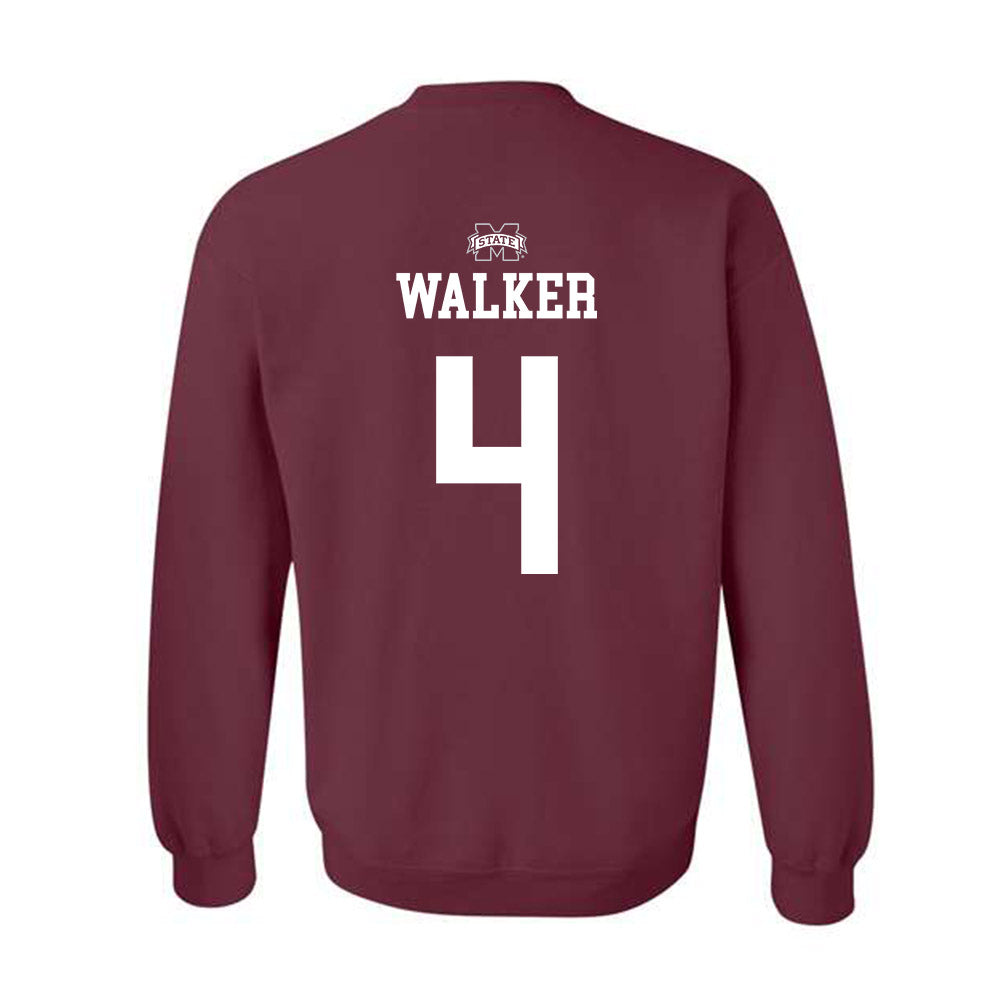 Mississippi State - NCAA Men's Basketball : Brandon Walker - Sports Shersey Crewneck Sweatshirt-1
