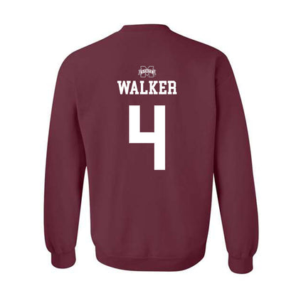 Mississippi State - NCAA Men's Basketball : Brandon Walker - Sports Shersey Crewneck Sweatshirt-1
