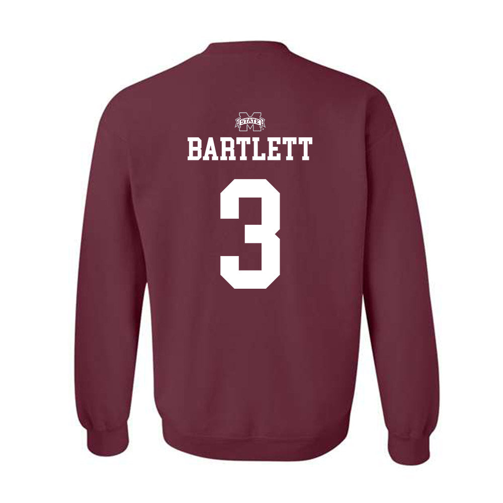Mississippi State - NCAA Men's Basketball : Tee Bartlett - Sports Shersey Crewneck Sweatshirt-1