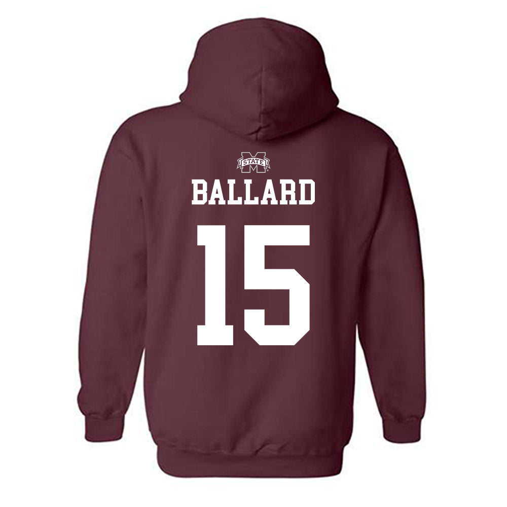 Mississippi State - NCAA Men's Basketball : Quincy Ballard - Sports Shersey Hooded Sweatshirt-1
