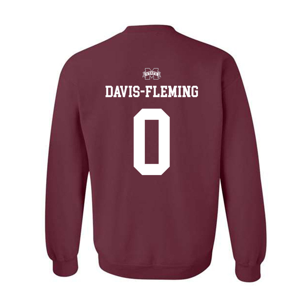 Mississippi State - NCAA Men's Basketball : Jamarion Davis-Fleming - Sports Shersey Crewneck Sweatshirt-1
